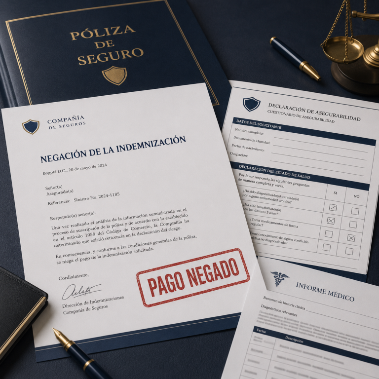 ¿La aseguradora negó el pago por reticencia?
